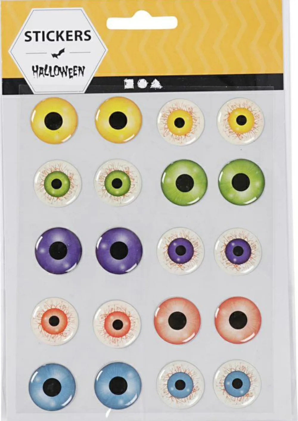 Discount Creativ Company Klistermærker - Øjne 3D, Ø 20 mm, 1 ark