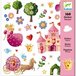 Sale Djeco Klistermærker - Prinsesseliv, 160 stk.