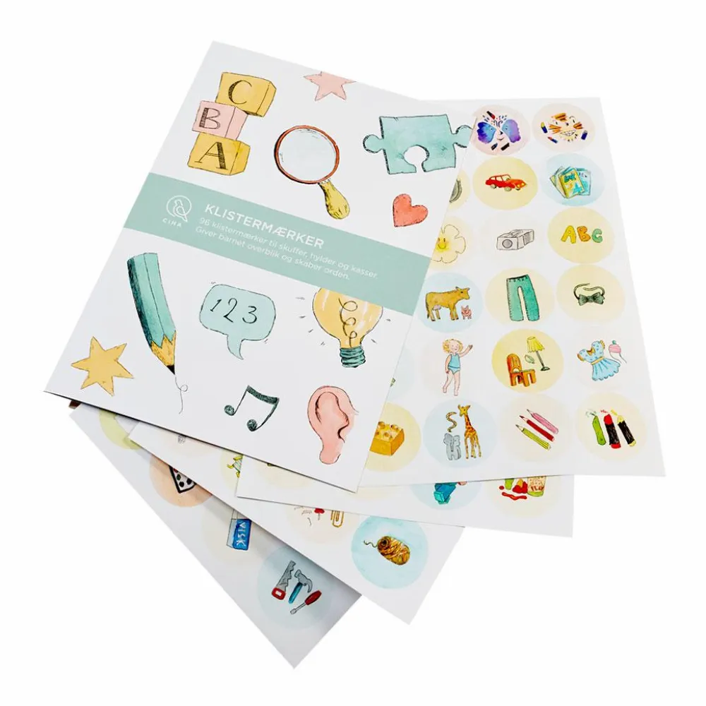 New Ciha Klistermærker til organisering, 96 stk