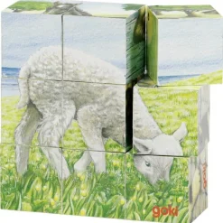 Best goki Klodspuslespil - Bondegårdsdyr, 9 klodser