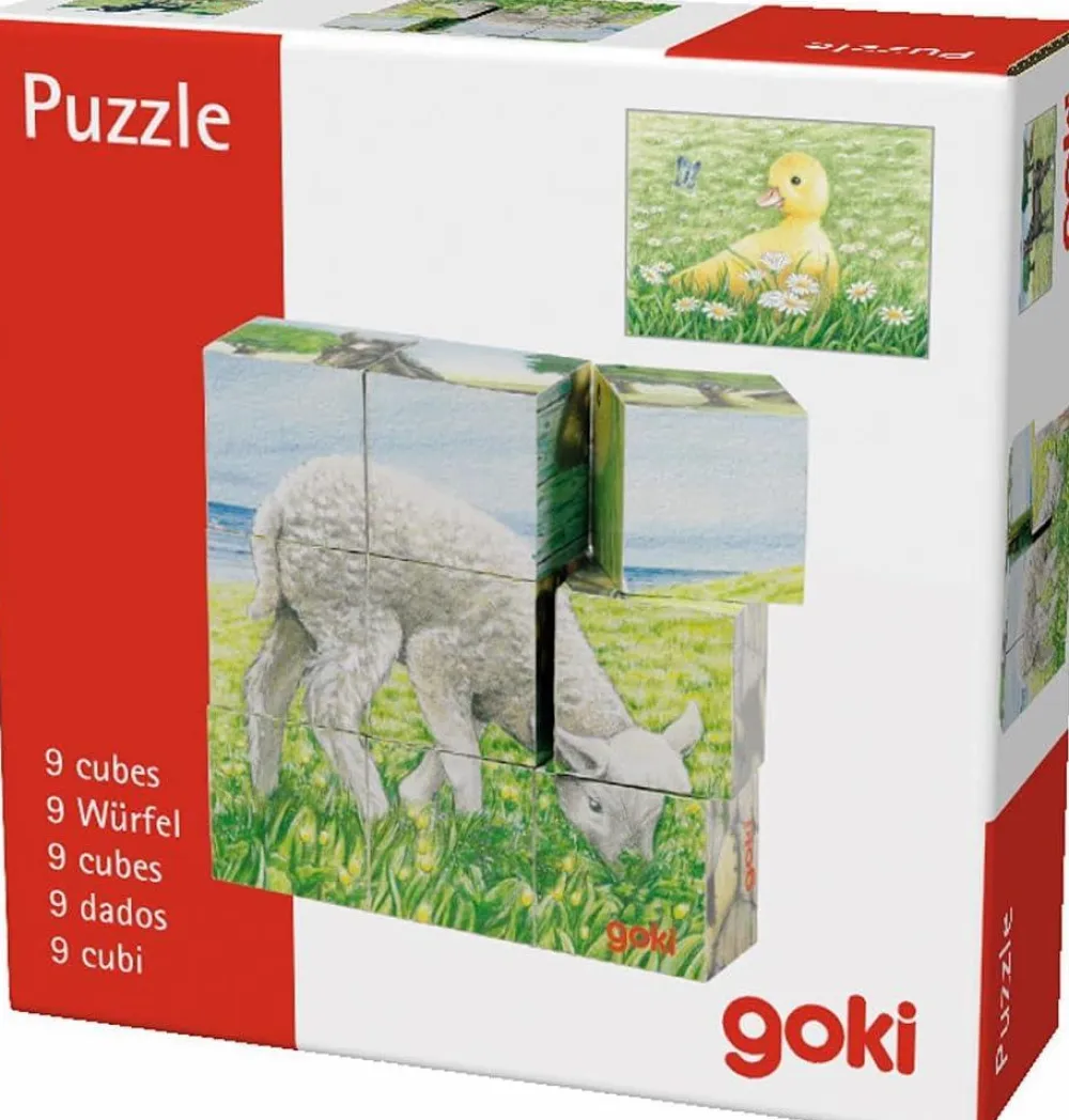 Best goki Klodspuslespil - Bondegårdsdyr, 9 klodser