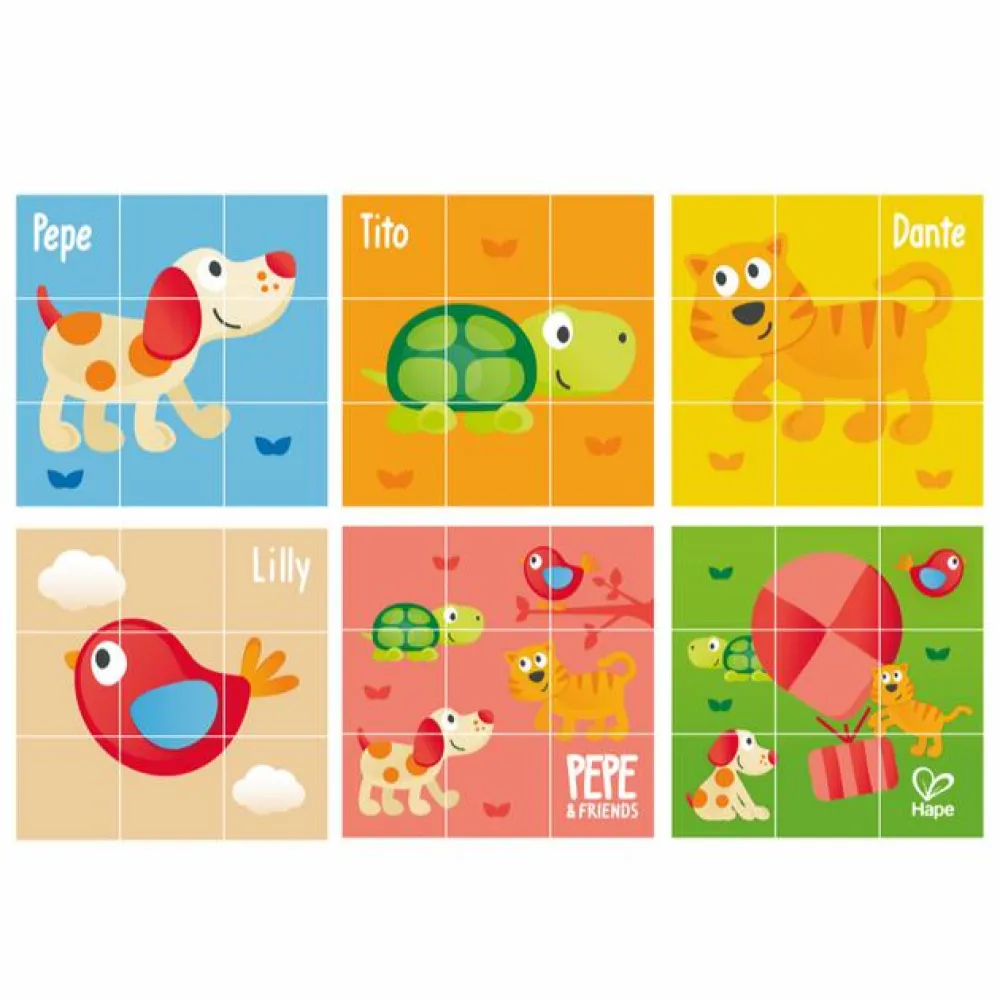 Sale Hape Klodspuslespil m. 9 klodser - Dyrevenner