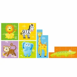 Hot Hape Klodspuslespil m. 9 klodser - Jungledyr