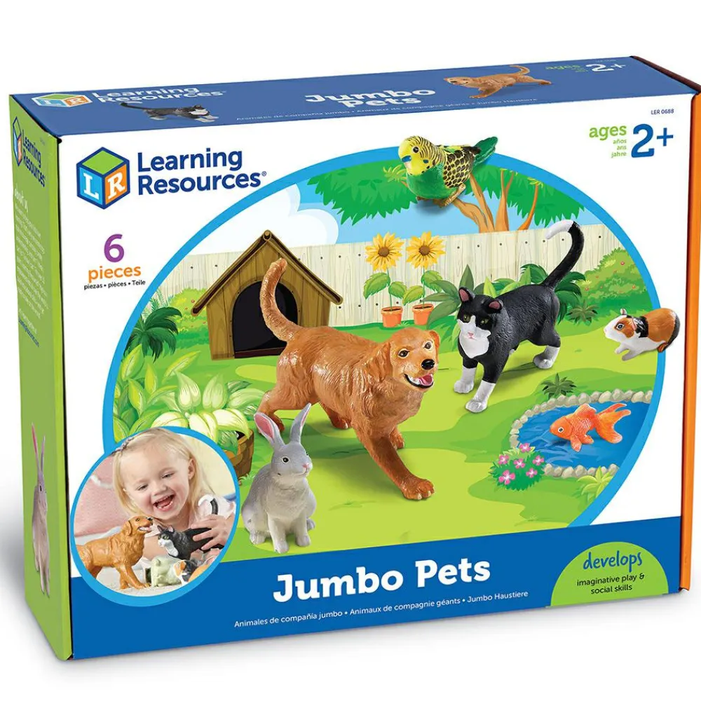 Discount Learning Resources Kæmpe kæledyr, 6 stk