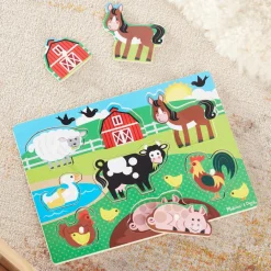 Best Melissa & Doug Knoppuslespil i træ