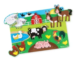 Best Melissa & Doug Knoppuslespil i træ