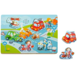 Haba Knoppuslespil med lyd - Køretøjer