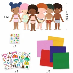 Outlet Djeco Kreativ med filt - Klæd mig på