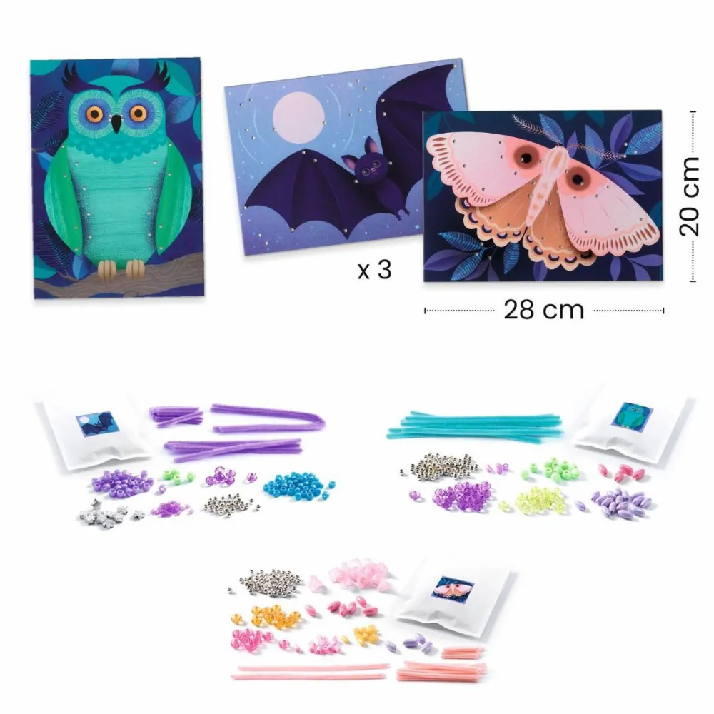 Outlet Djeco Kreativ æske - Dekorer nattens dyr