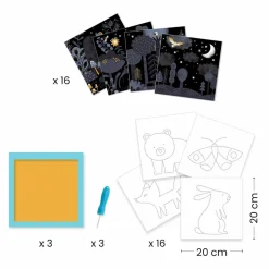 Outlet Djeco Kreativ æske - Hvem gemmer sig i natten?