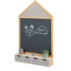 New Kridttavle med hylde og skuffer