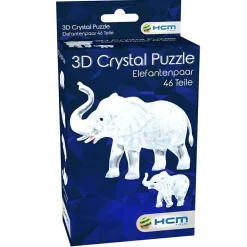 New Krystalpuslespil m. 46 brk. - Elefanter