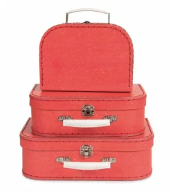 Best Egmont Toys Kuffertsæt - Røde, 3 stk