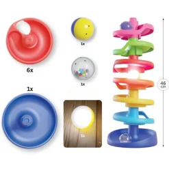 New Quercetti Kuglebane - Spiraltårn, LED