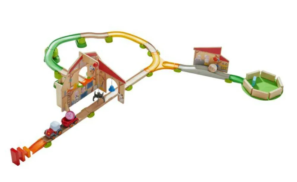 Best Haba Kullerbü kuglebane - Bondegårdsliv inkl. lyd-spor