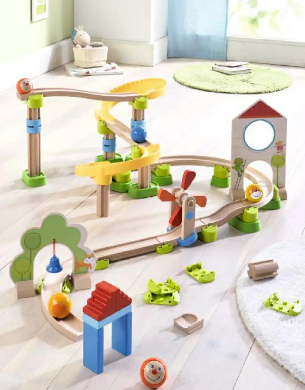 Best Haba Kullerbü tilbehør - Korte søjler, 6 stk