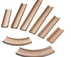 Discount Haba Kullerbü tilbehør - Skinnesæt lige + bue, 8 stk