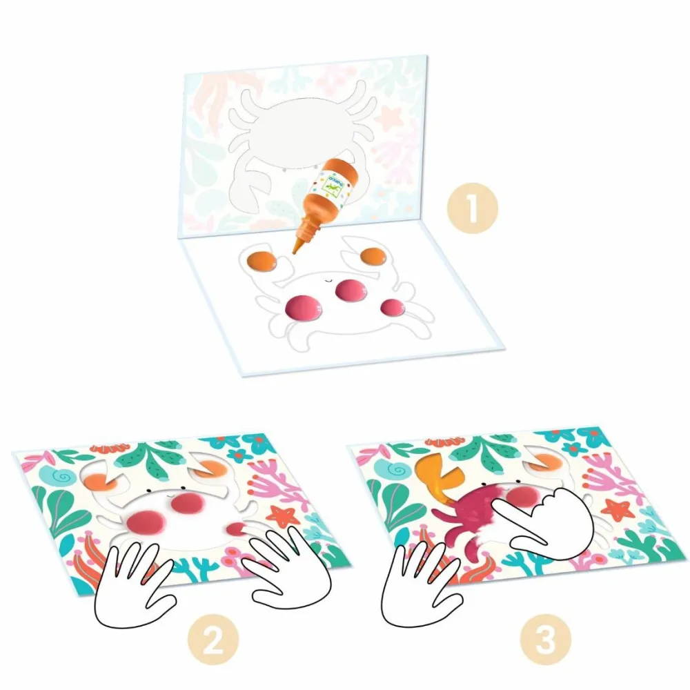 Djeco Kunst med fingermaling (fra 18 mdr.) - Dyr