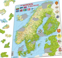 Hot Larsen puslespil - Norden, 75 brikker