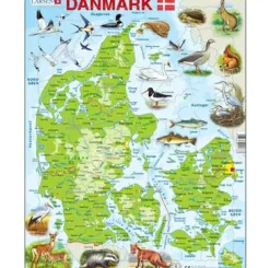 Larsen puslespil -Danmarkskort