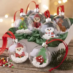 Sale Creativ Company Lav julekugler m. perlefigurer, 6 stk