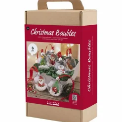 Sale Creativ Company Lav julekugler m. perlefigurer, 6 stk