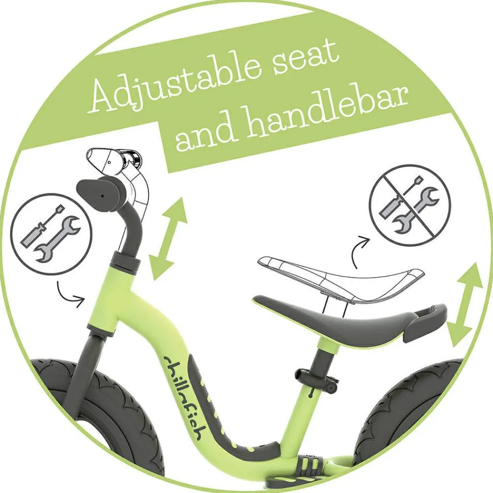 Outlet Chillafish Løbecykel Charlie SPORT - Pistacie (2-5 år)