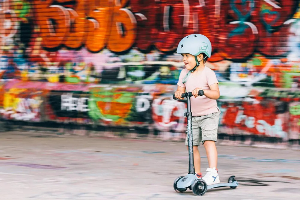 Scoot & Ride Løbehjul - Highwaykick 3 m. LED, Steel