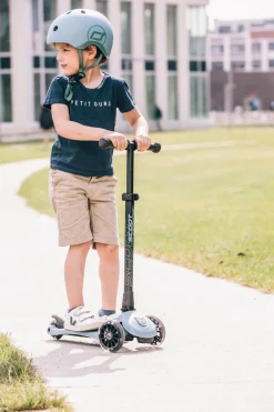 Scoot & Ride Løbehjul - Highwaykick 3 m. LED, Steel