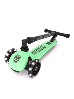 Clearance Scoot & Ride Løbehjul - Highwaykick 3 m. LED, Kiwi