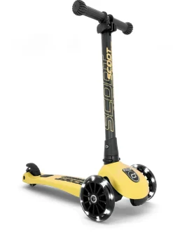 Hot Scoot & Ride Løbehjul - Highwaykick 3 m. LED, Lemon