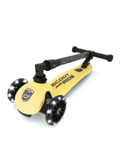 Hot Scoot & Ride Løbehjul - Highwaykick 3 m. LED, Lemon