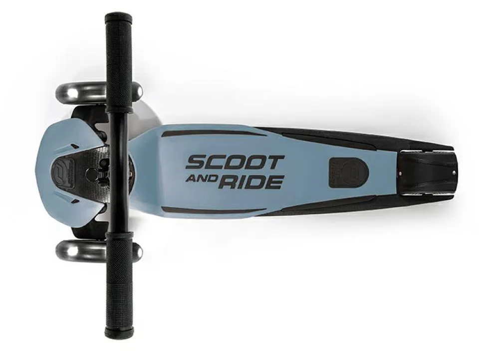 Hot Scoot & Ride Løbehjul - Highwaykick 5 m. LED, Steel