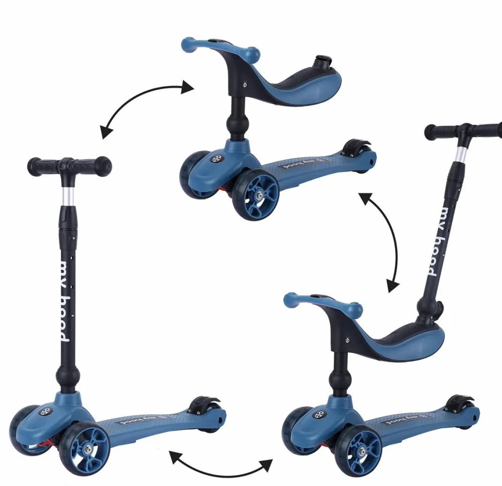 Online My Hood Løbehjul/Løbecykel - Kick'n'Ride, Mørkeblå