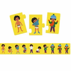 New Djeco Leg & Lær-puslespil - Jeg klæder mig på