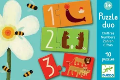 Discount Djeco Leg & Lær-puslespil - Jeg lærer tallene 1-10