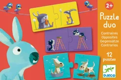 Online Djeco Leg & Lær-puslespil - Modsætninger