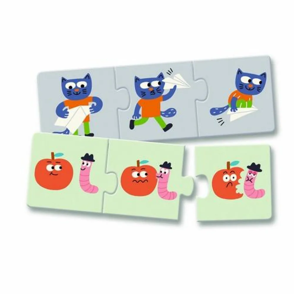 Sale Djeco Leg & Lær-puslespil - Sjove historier