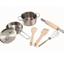 Online Hape Legekøkken tilbehør - Grydesæt m. 7 dele