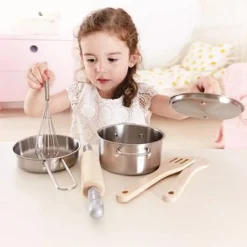 Online Hape Legekøkken tilbehør - Grydesæt m. 7 dele