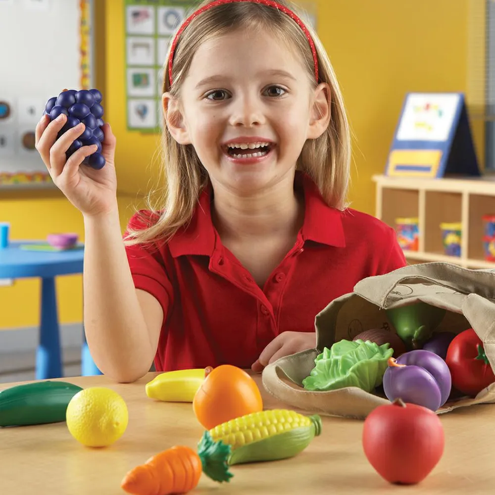 Discount Learning Resources Legemad - Indkøbspose m. frugt og grønt, 16 stk