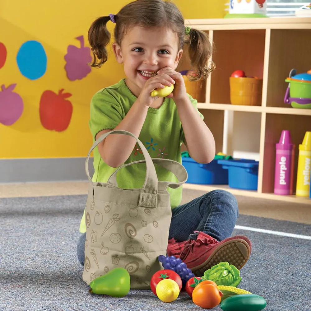 Discount Learning Resources Legemad - Indkøbspose m. frugt og grønt, 16 stk