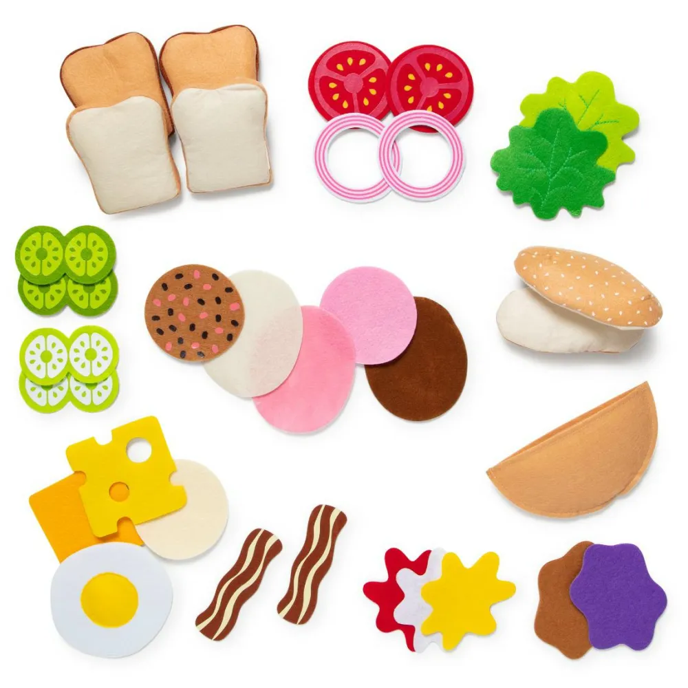 Melissa & Doug Legemad - Sandwich af filt, 33 dele