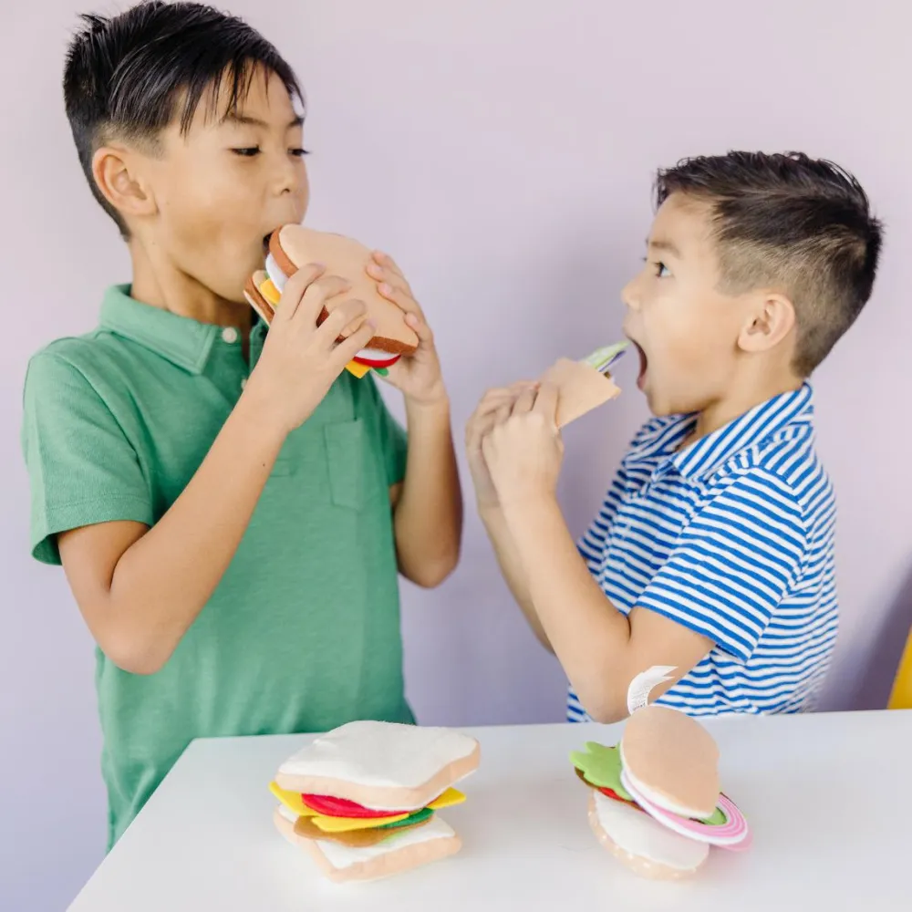 Melissa & Doug Legemad - Sandwich af filt, 33 dele