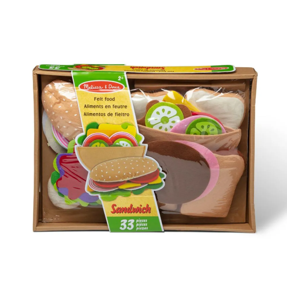 Melissa & Doug Legemad - Sandwich af filt, 33 dele