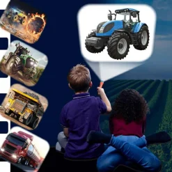 Clearance Brainstorm Lommelygte med dias - Traktorer & trucks