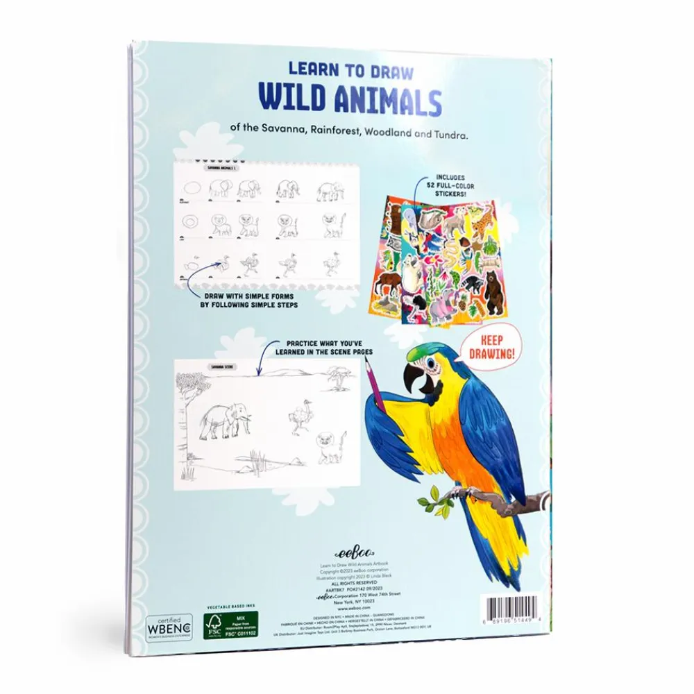 Hot eeBoo Lær at tegne - Vilde dyr