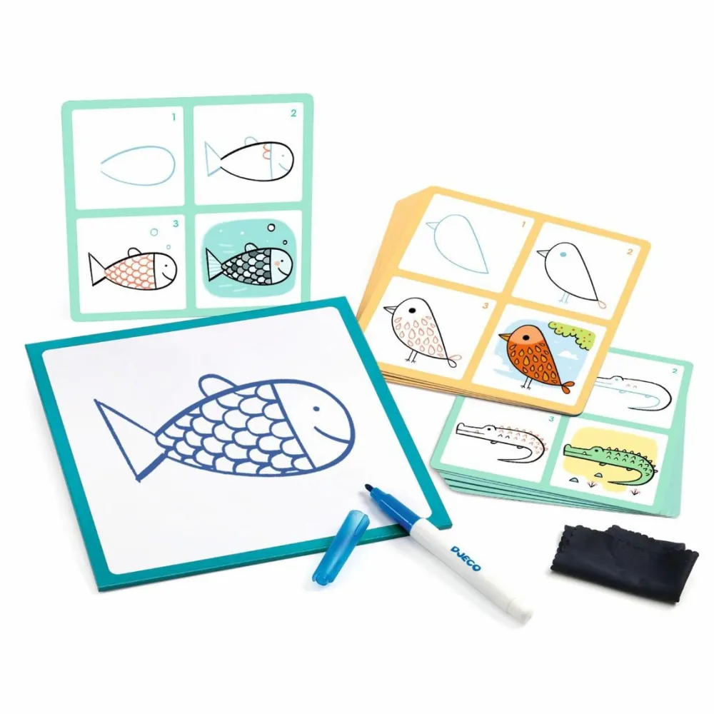 Sale Djeco Lær at tegne, Trin for trin - Lama & Co.