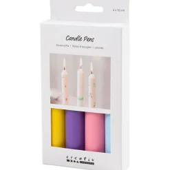 Hot Creativ Company Lyspenne - Blå/pink/lilla/gul, 4 x 30 ml