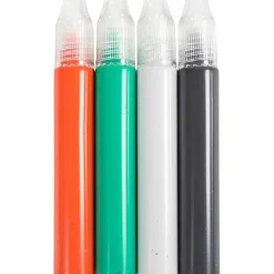 Best Creativ Company Lyspenne - Sort/grøn/lys grå/rød, 4 x 30 ml